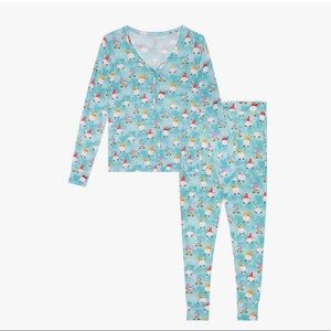 Posh Peanut Women Long Sleeve Pajama Set - Gnomey. NWT.